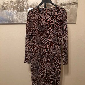 Brand New Never Worn Sexy Pink And Black Knee Length Dress